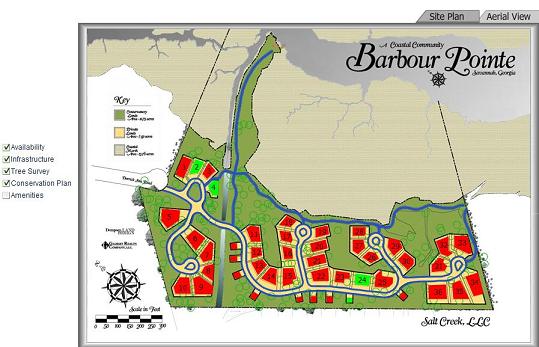 Terrain map with available/occupied homes 