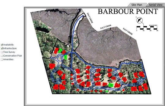 Terrain map with available/occupied homes 